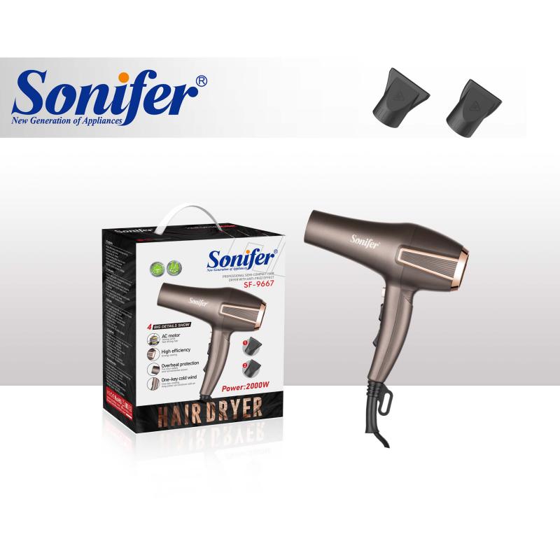 Sonifer SF-9667 Professional Portable Hair Dryer - Comes with hair smoothing and care effects details Picture