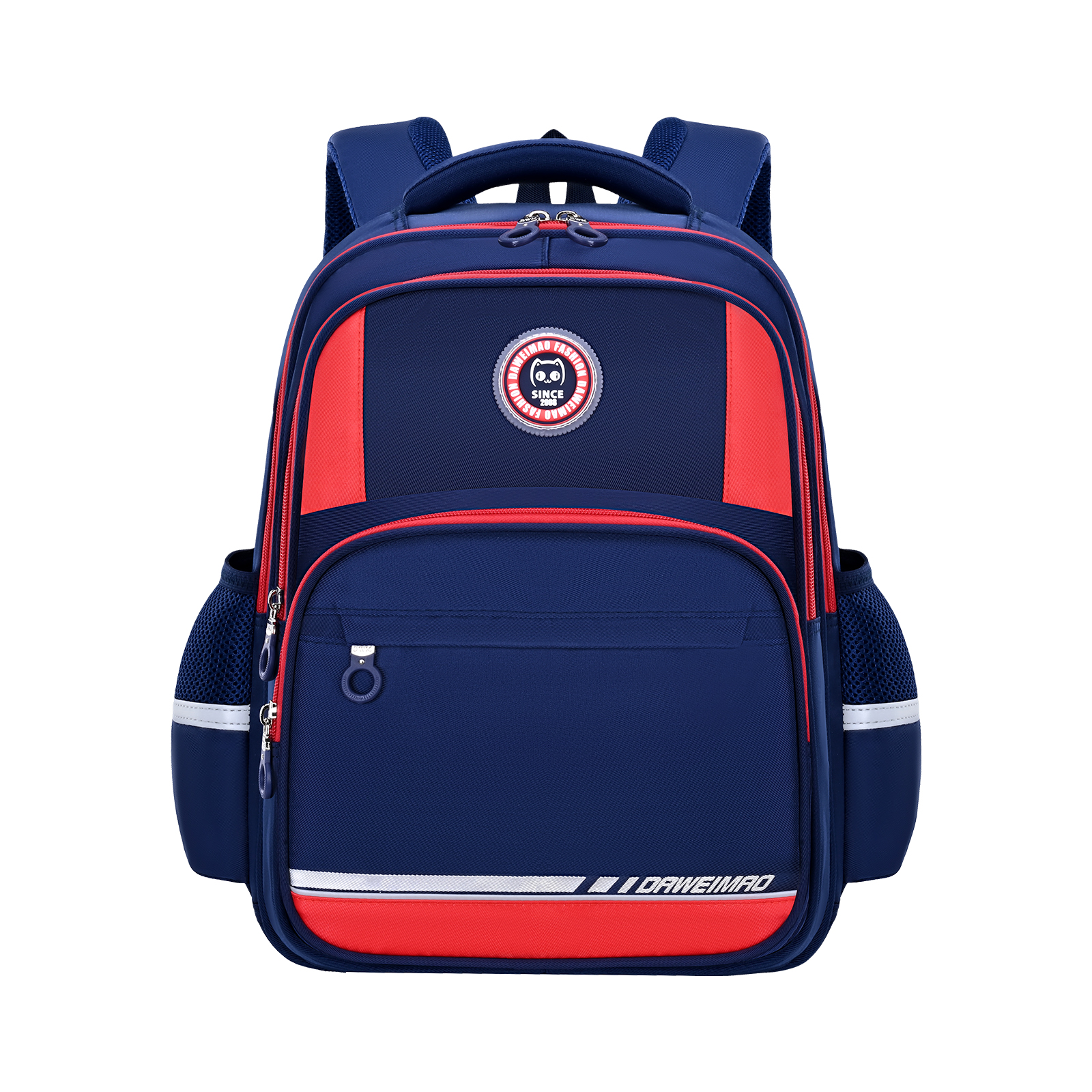 The Big-Tailed Cat Primary School student classroom Spine Protection and Pressure Relief Backpack features adjustable shoulder straps, ultra-light and waterproof, and large capacity with multiple layers details Picture