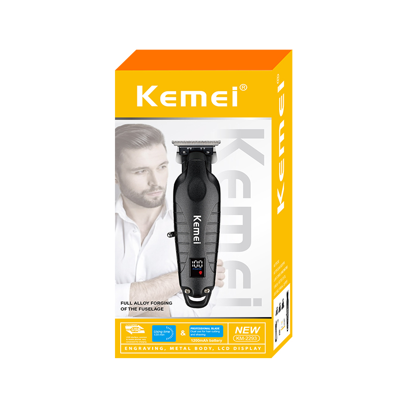 Kemei's new hair clipper, KM-2293 - a fast-charging model available in black, gold and multiple colors, specifically designed for hair salons Item Picture