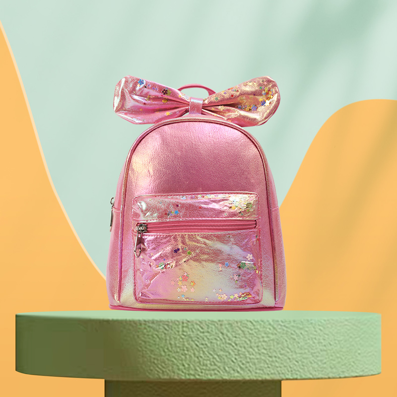 Sweet and cute big-tailed cat, bow-tied children's crossbody bag, girls' bag, cute little schoolbag, fashionable little children's bag details Picture