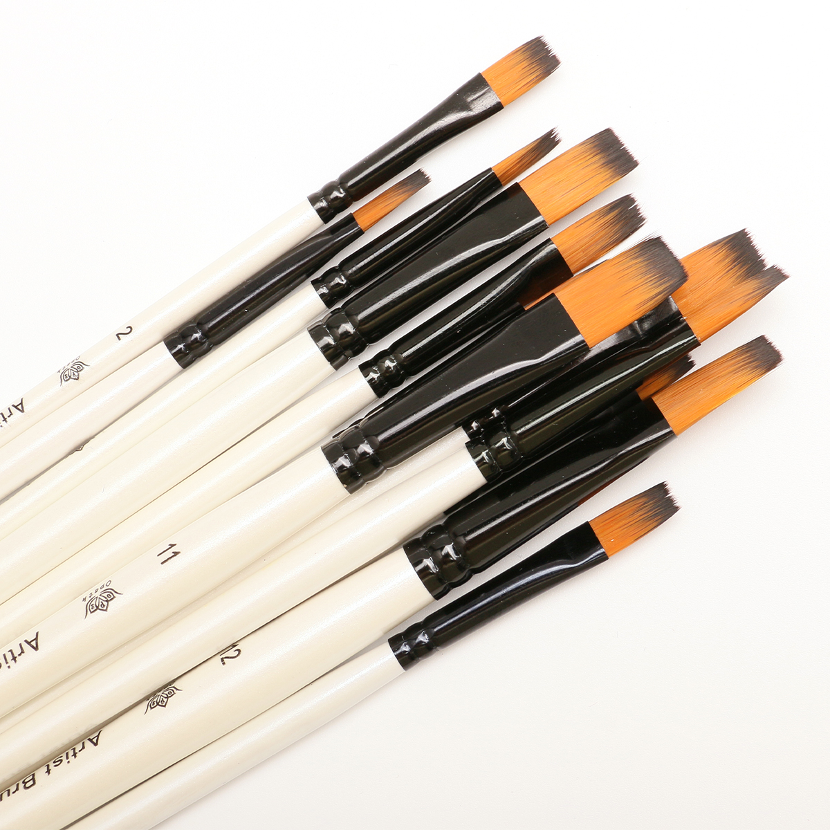 12-piece professional brush set - Multiple styles of brush tips made of nylon bristles, suitable for acrylic, watercolor and oil painting creation. Preferred art supplies for Christmas, Halloween and Thanksgiving gifts Item Picture