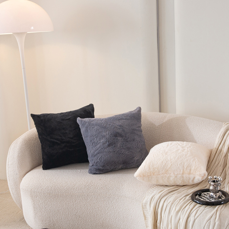 Rabbit fur solid-color pillowcase Application Scenario