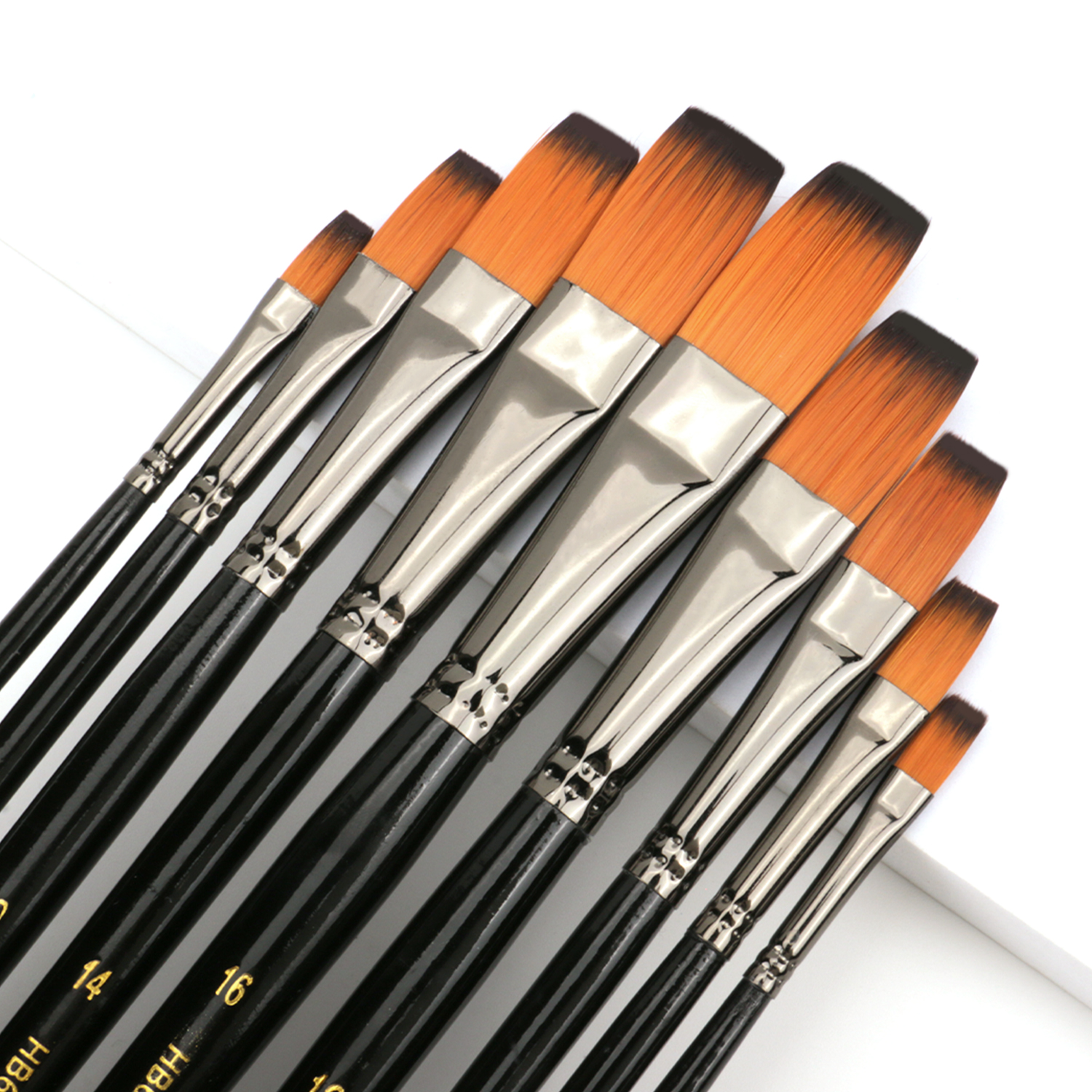9-piece high-end nylon art brush set - suitable for acrylic, oil painting, watercolor, and handcrafted works. Durable professional grade. Multi-size round pointed tip design. Universal for body painting, face painting, stone painting, and canvas painting. Preferred art supplies for Halloween, Christmas, and Thanksgiving gifts Item Picture