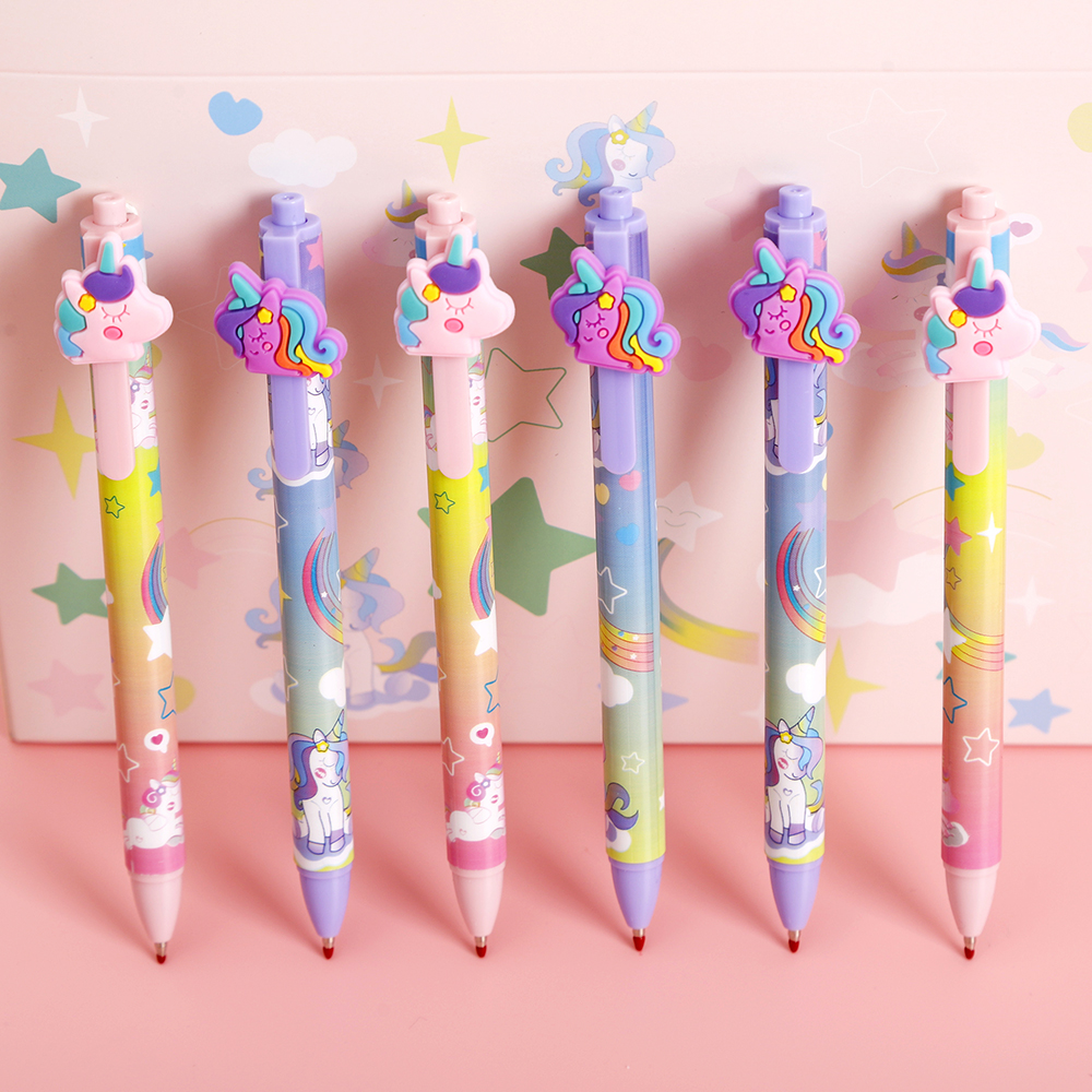 独角兽挂饰按动中性笔 —— 卡通可爱款 女生学生文具 details Picture