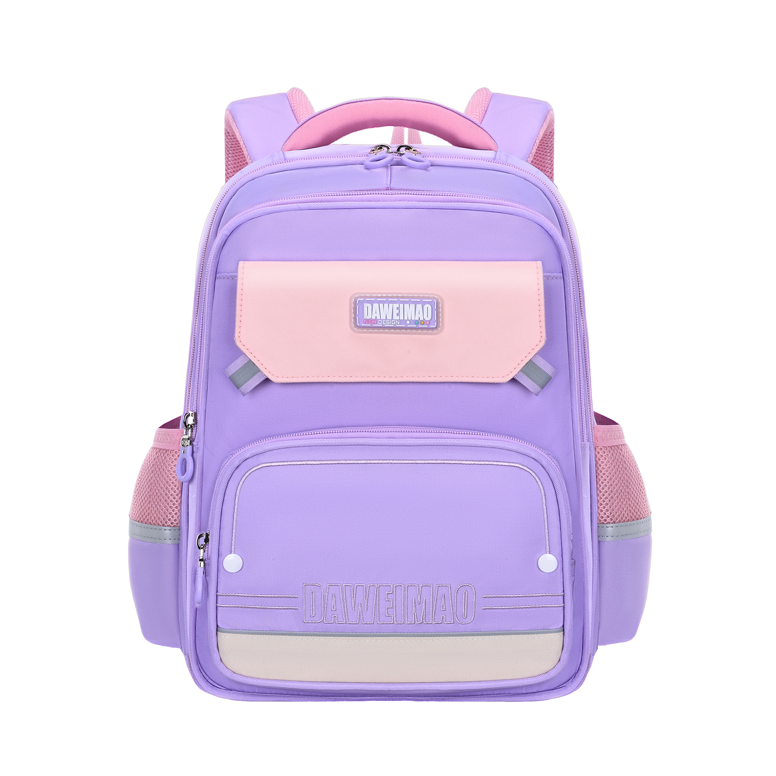 Wholesale of large-tailed cat personalized color-blocking fashionable primary school classroom backpacks, lightweight and waterproof backpacks with high appearance standards that support the spine and waist