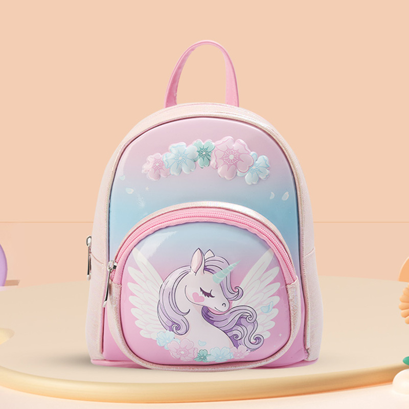 大尾猫独角兽泡壳双肩背包时尚休闲可爱萌趣幼儿园公主女童包包 Item Picture