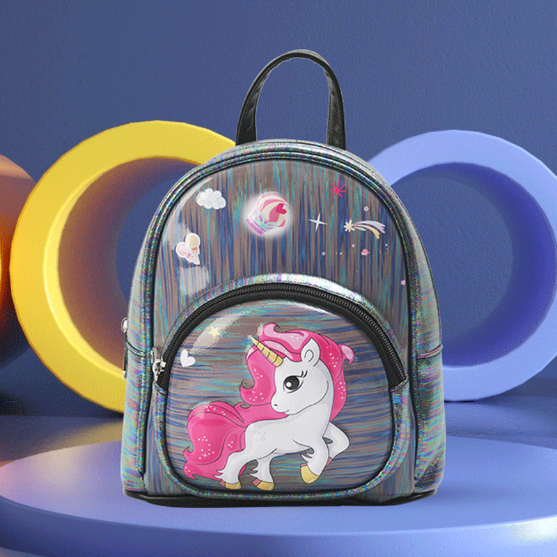 Big-tailed cat unicorn bubble shell backpack, fashionable, casual, cute and fun kindergarten princess girl bag