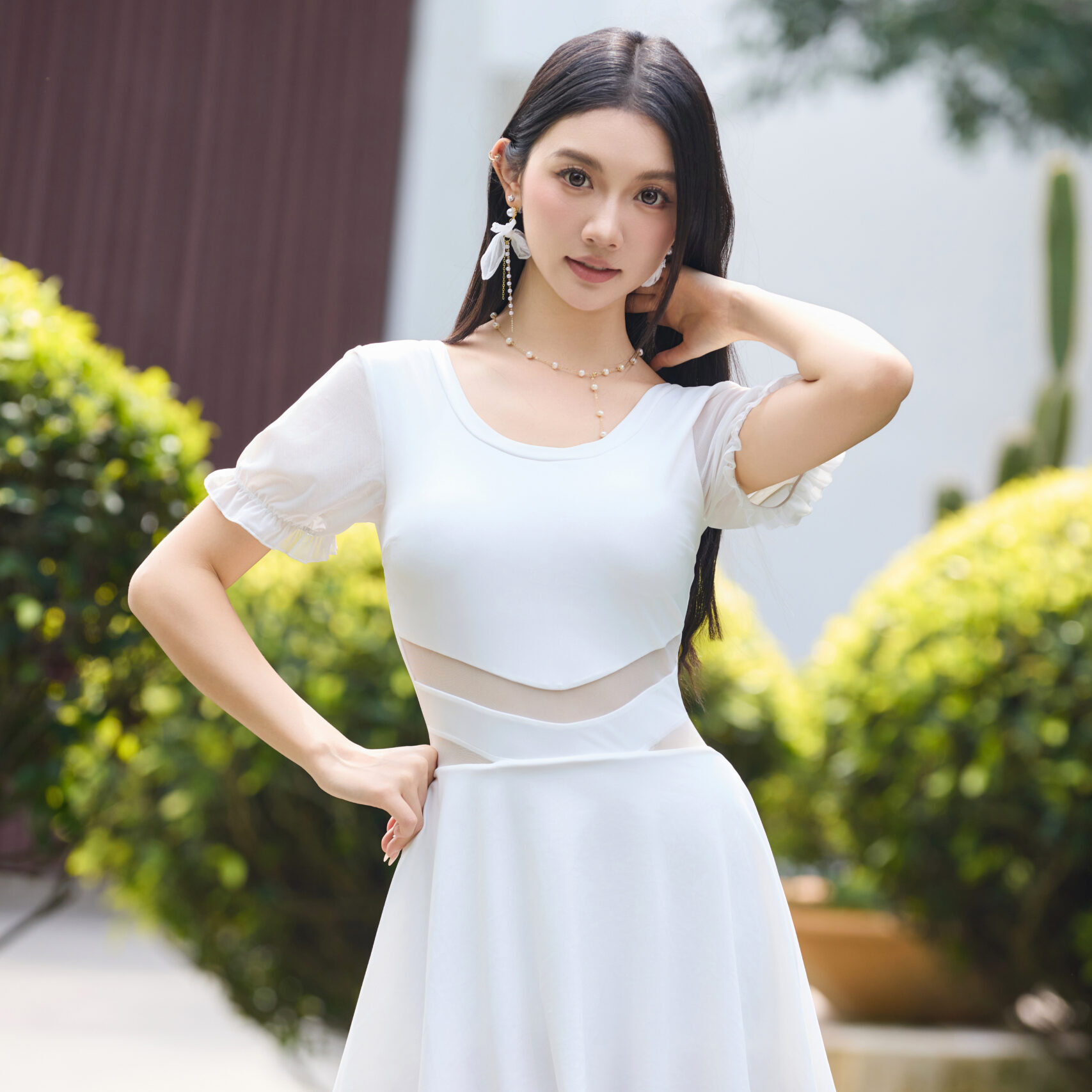 One-piece revealing swimsuit