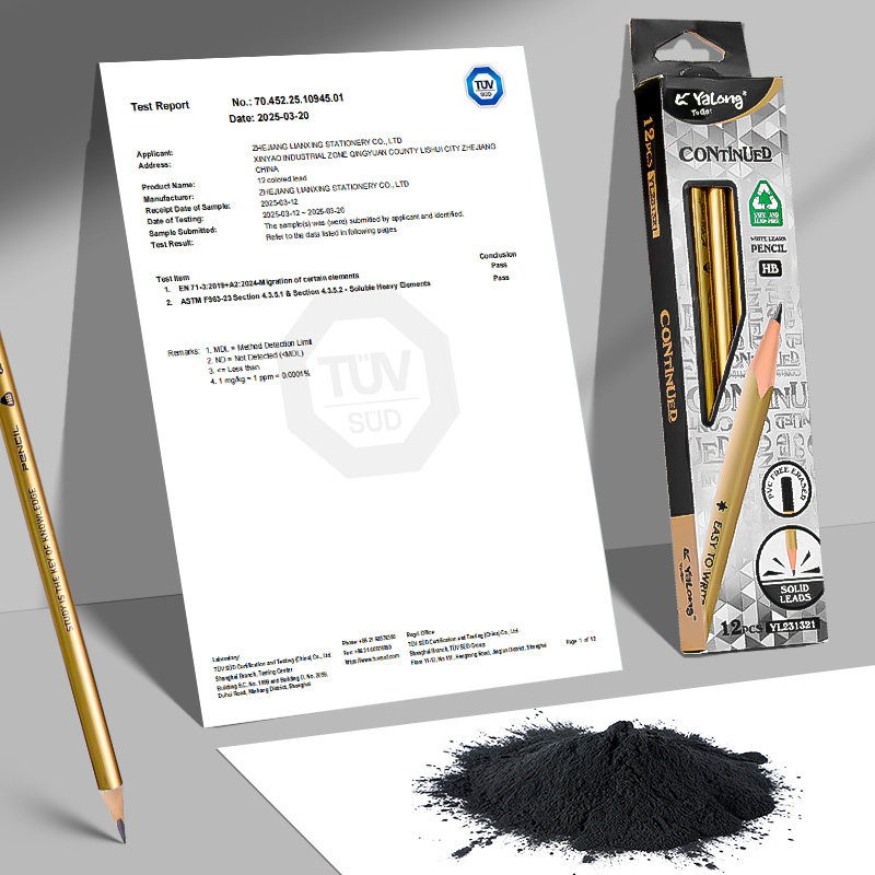 Yalong Triangular Rod Gold and Silver Ribbon eraser Pencil YL231321 Application Scenario