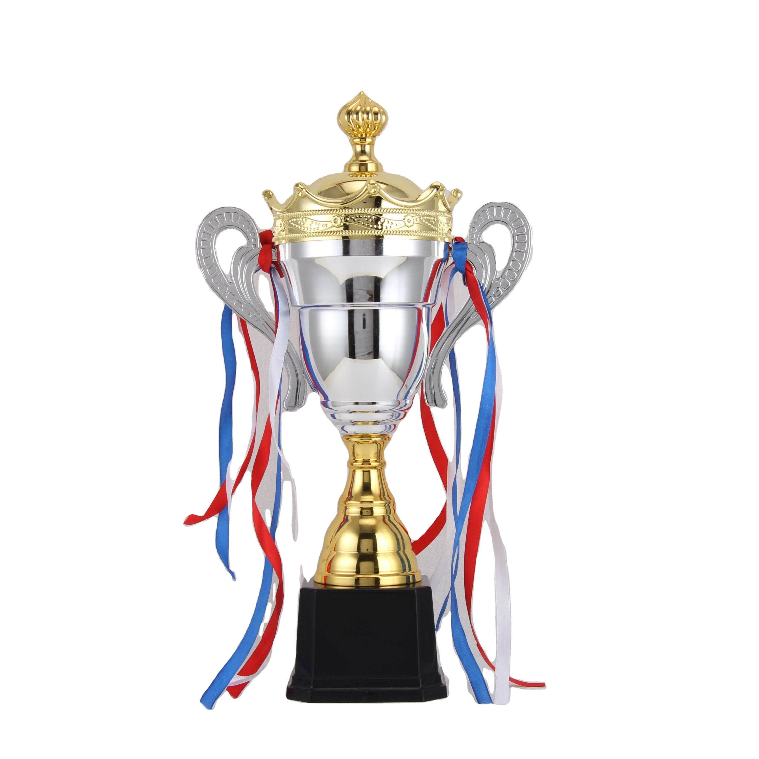 Wholesale price Gold Trophy - Customizable color ribbon sports event commemorative basketball/football championship trophy