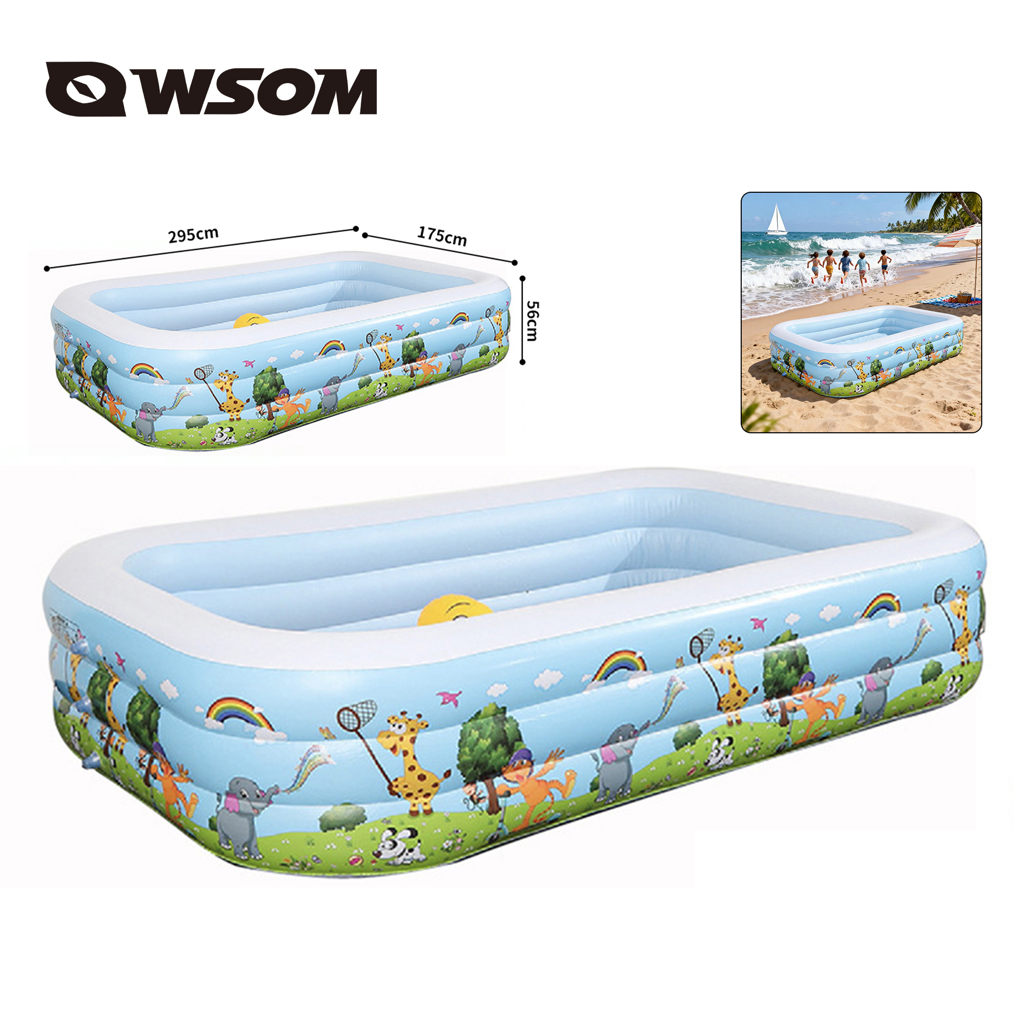 3-meter three-story printed water pool HW-311068