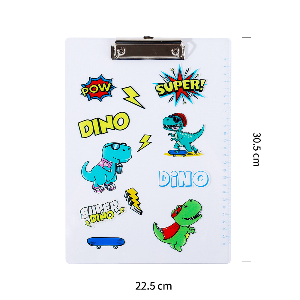 A4 Cartoon transparent plywood Writing board - Dinosaur pattern Application Scenario