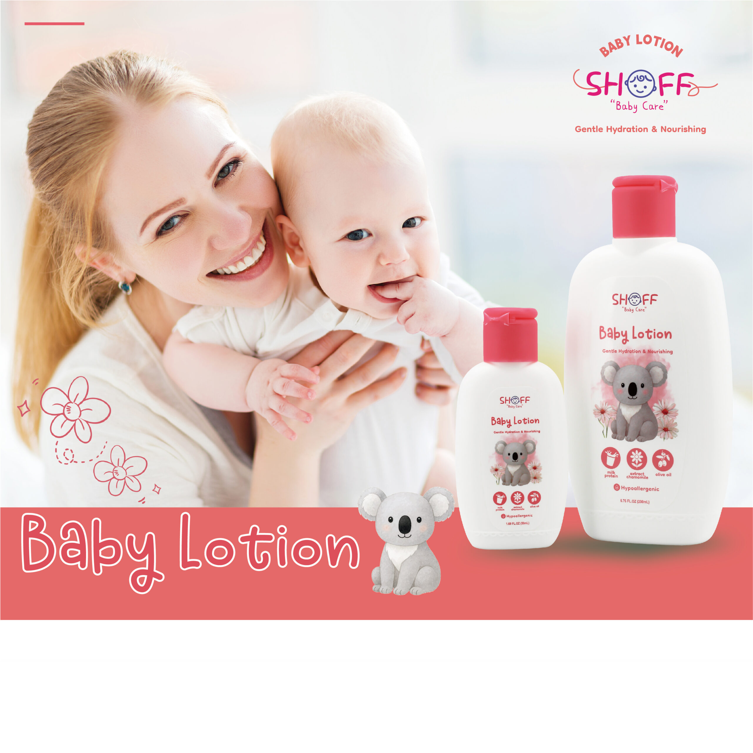 Gentle Moisturizing Baby Lotion - Daily skin care product Specification image