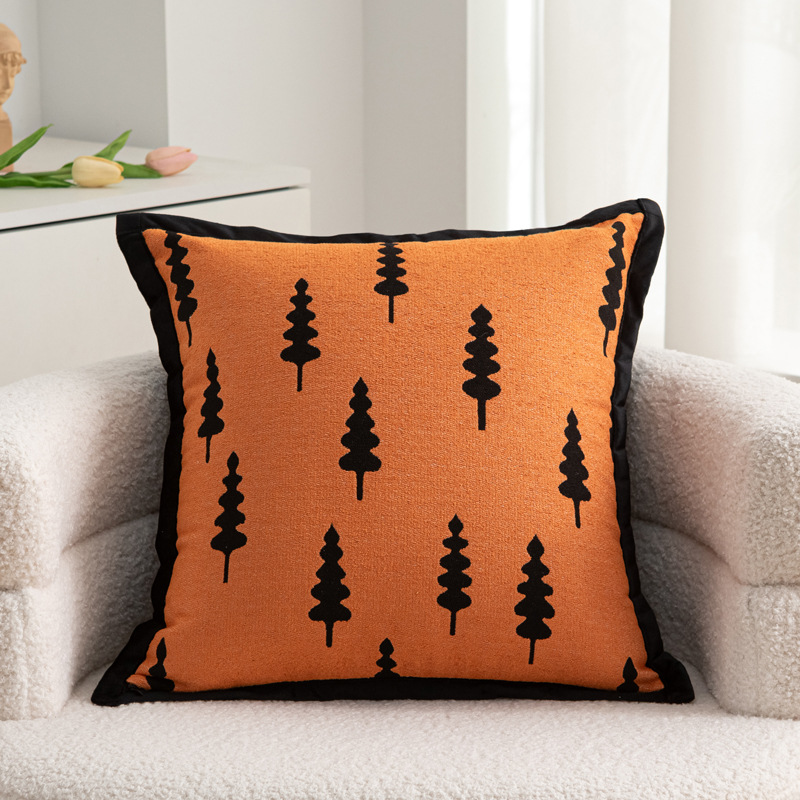 Chenille ring gauze pine forest pattern pillowcase Application Scenario