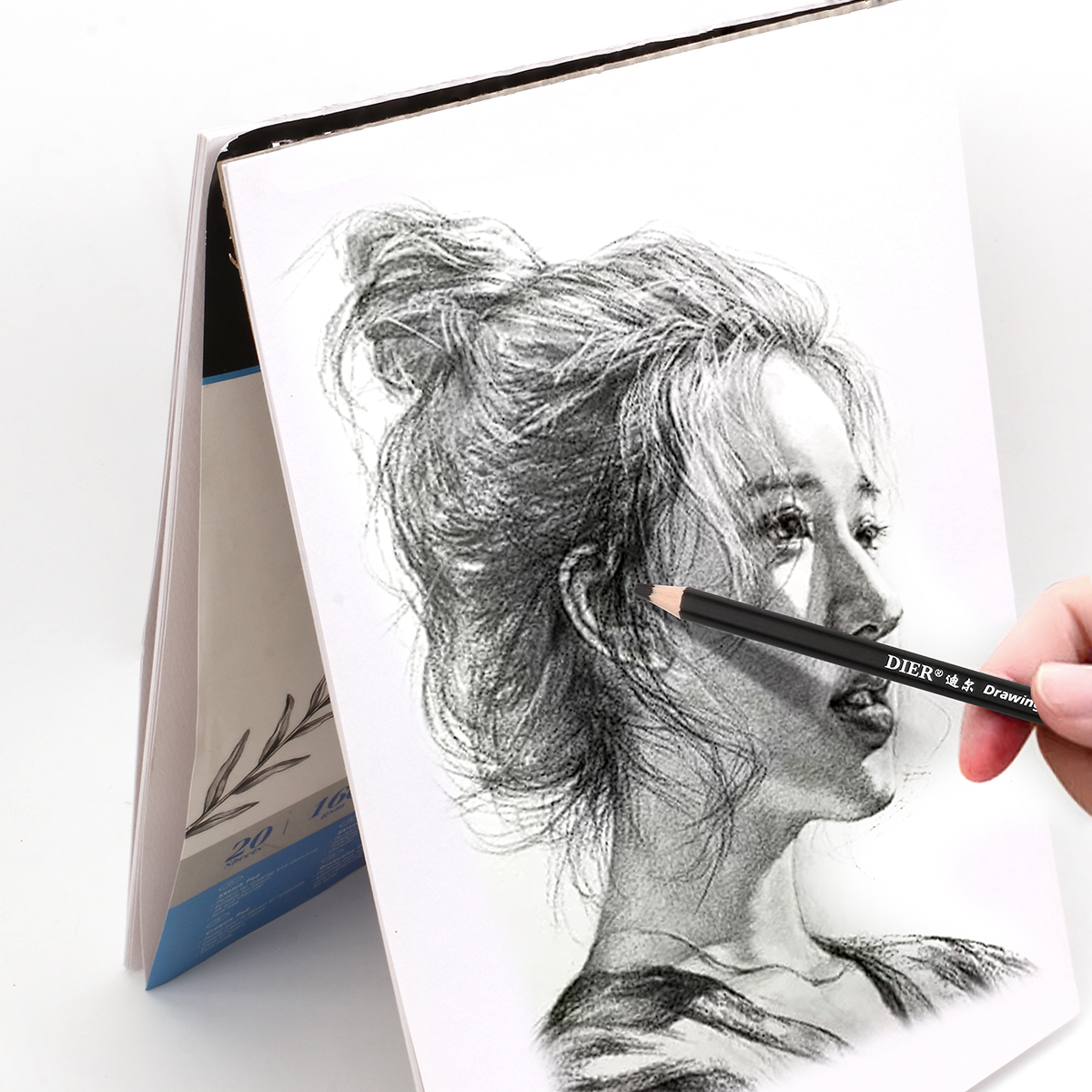 1 A4-sized upside-down coil blank sketchbook (21 cm ×29.7 cm) - 20 sheets of drawing paper, suitable for both beginners and professional illustrators in art painting and letter writing