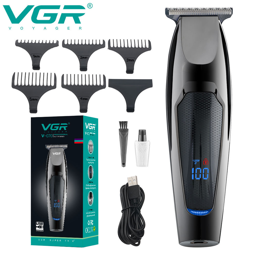 VGR V-070 Rechargeable Professional Hair Clipper Men Wireless Electric Hair Razor