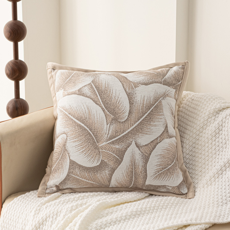Chenille large leaf pattern pillowcase Application Scenario