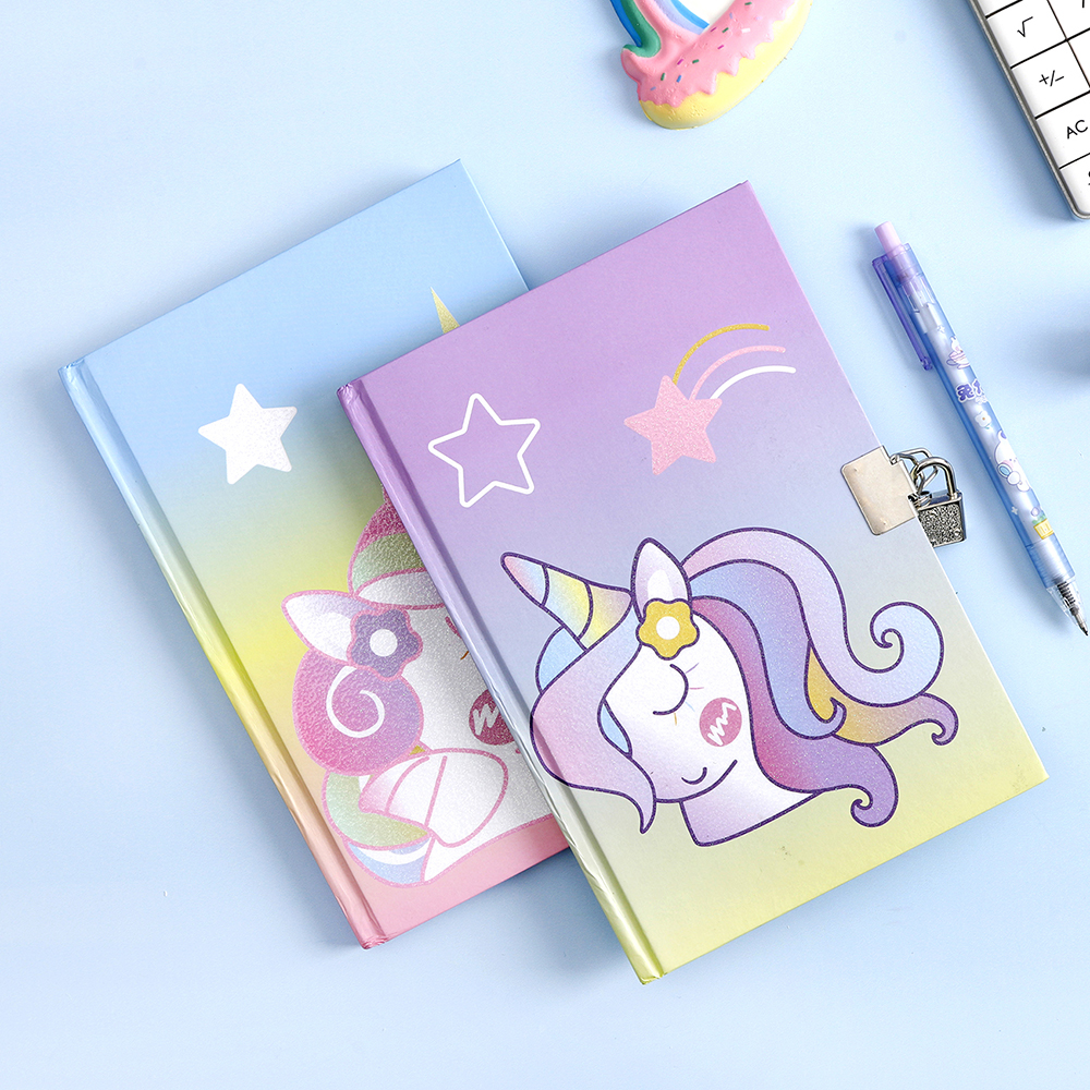 A5 Locked Notebook - A Secret Study Notebook for Girls with a Unicorn Theme Application Scenario