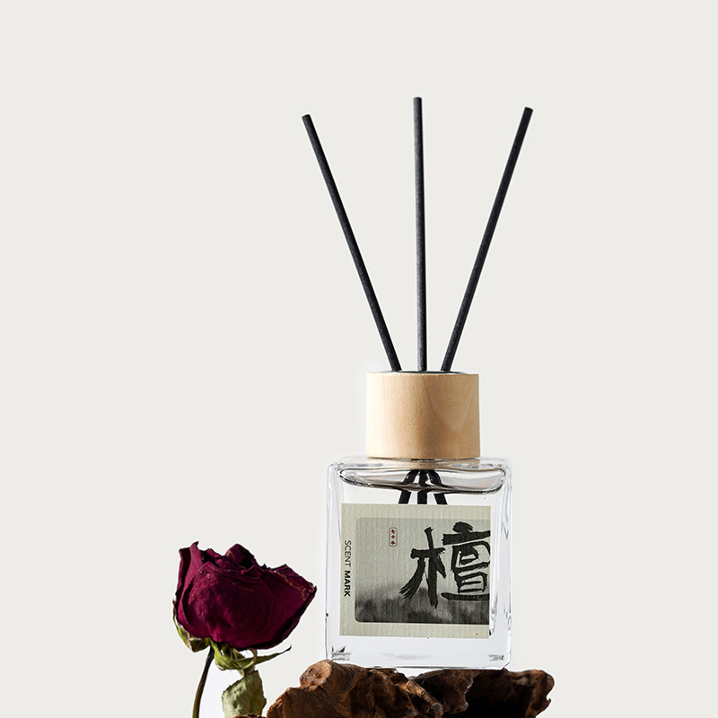 Ink Wash Painting Theme Flameless Aromatherapy (Home Edition) - Rattan Diffuser for Bedroom, Lasting Fragrance Gift Box, 100ml Specification image