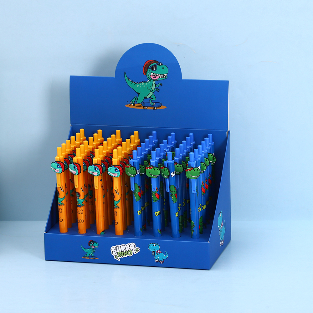 按压式贴纸圆珠笔 —— 恐龙卡通主题中性笔 小学一二年级适用 Item Picture