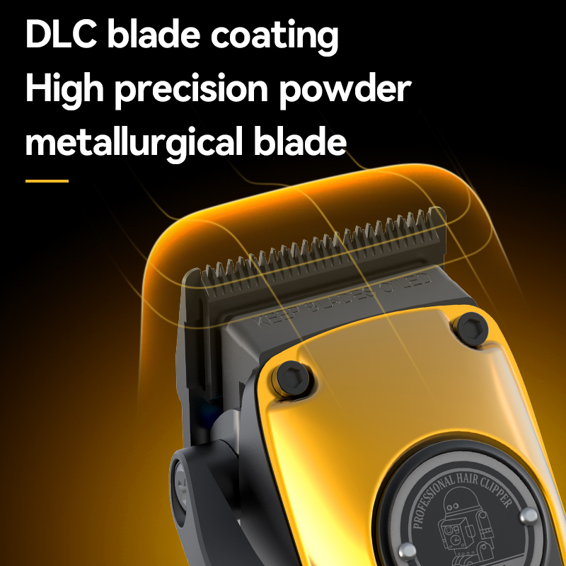 Professional rechargeable metal electric hair clipper KM-1826 Gold Model - Men's Special hair shaving and trimming tool details Picture