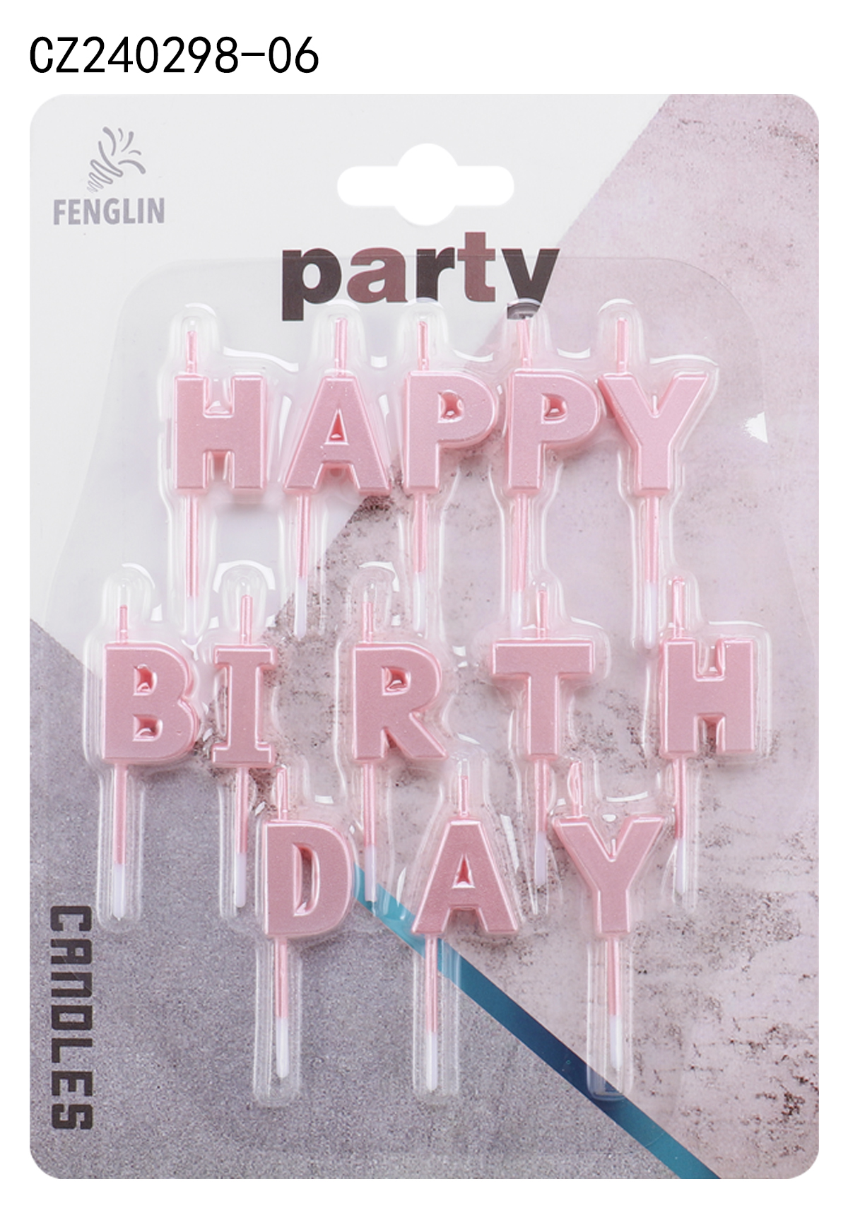 Macaron metallic letter birthday candles - Party-exclusive birthday theme decorative candles