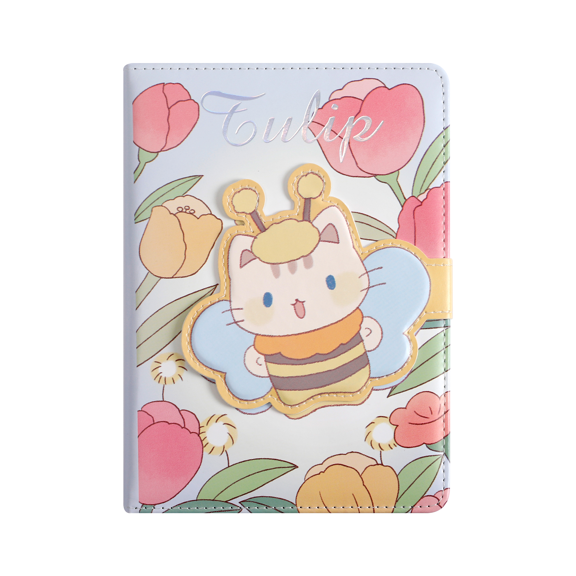 Cartoon and cute magnetic clasp notebook - Floral style for girls Application Scenario