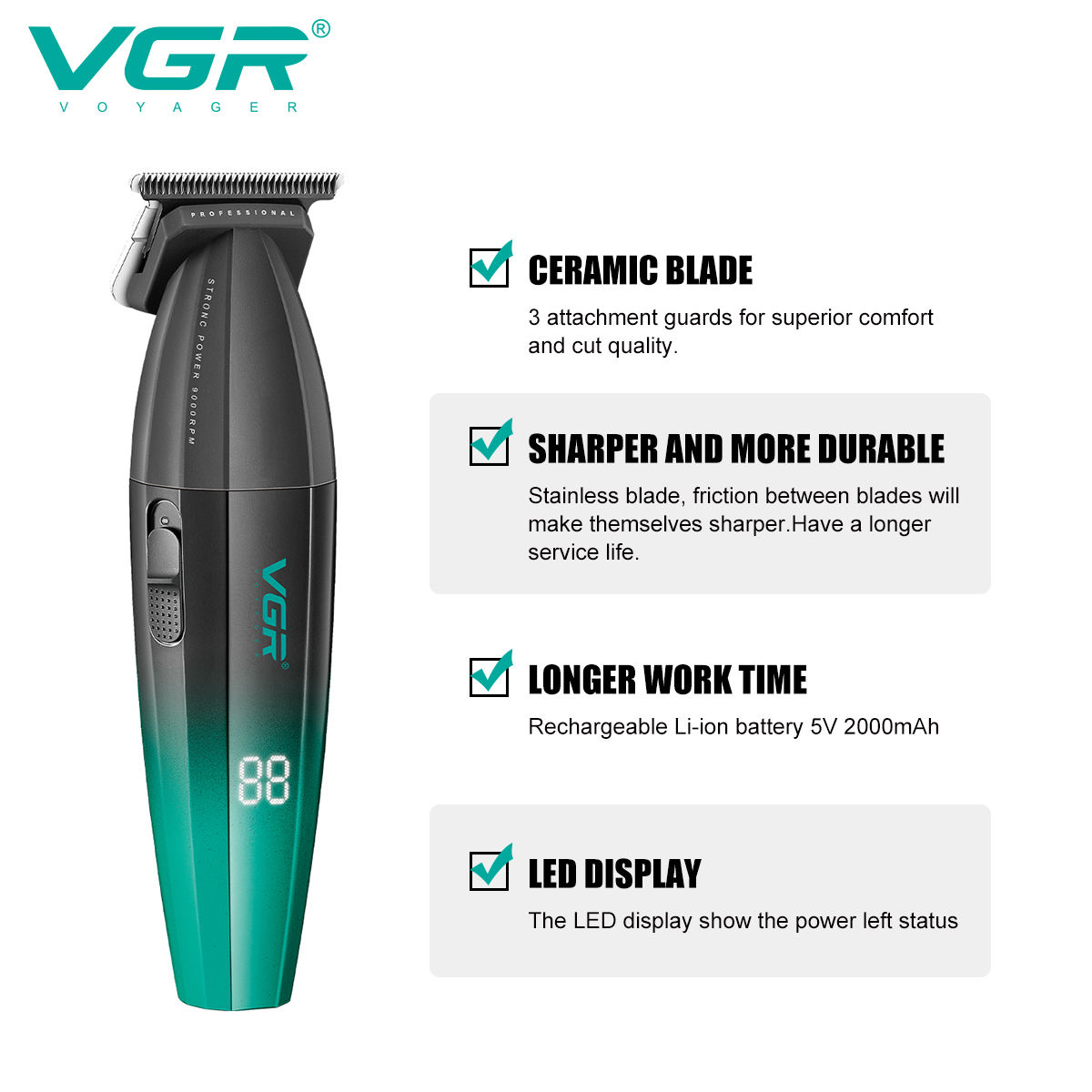 VGR V-906 High-speed charging hair clipper for Barber Shops, suitable for men Application Scenario
