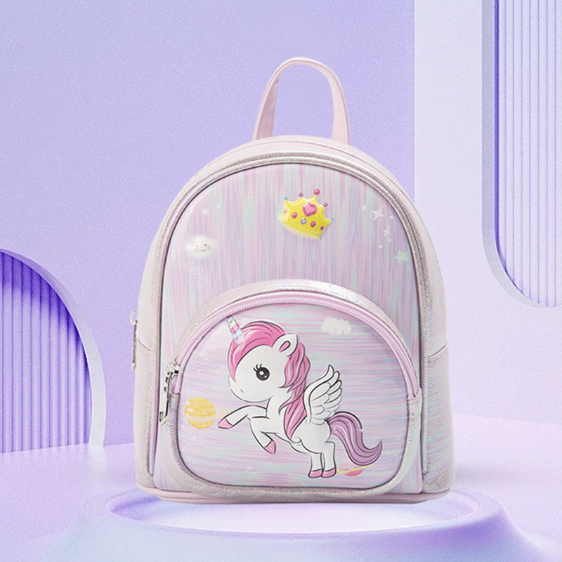 Big-tailed cat unicorn bubble shell backpack, fashionable, casual, cute and fun kindergarten princess girl bag Item Picture