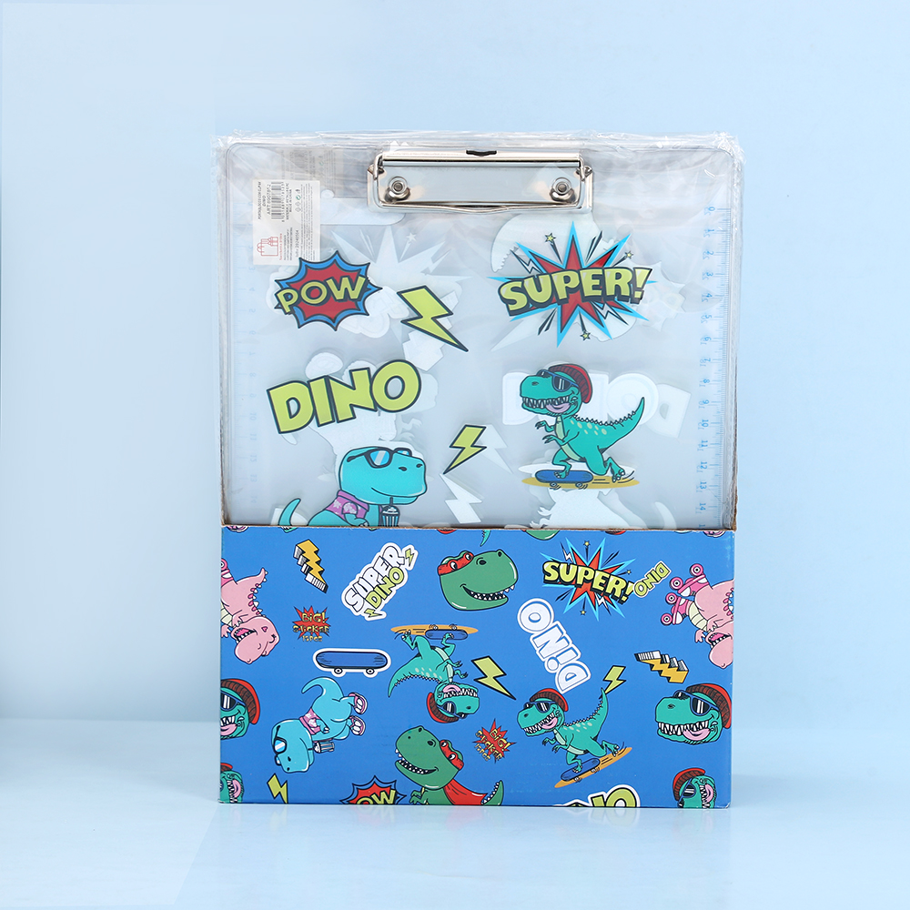 A4 Cartoon transparent plywood Writing board - Dinosaur pattern details Picture