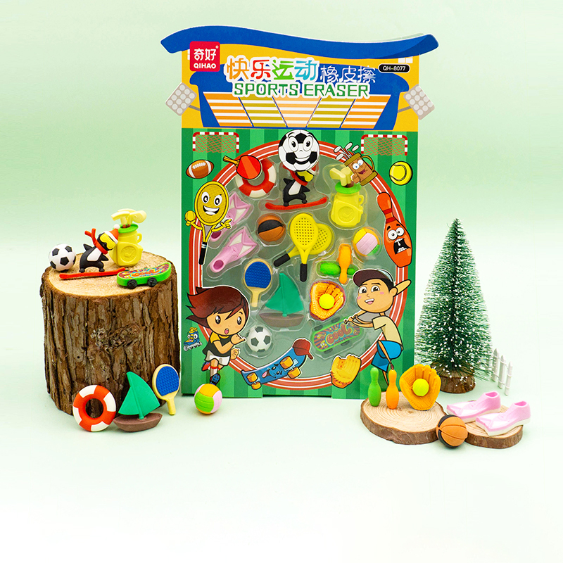 Sports-themed eraser details Picture