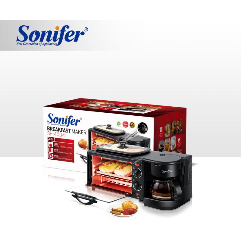 Sonifer SF-4004 Three-in-One Breakfast Machine - Multi-functional cooking details Picture