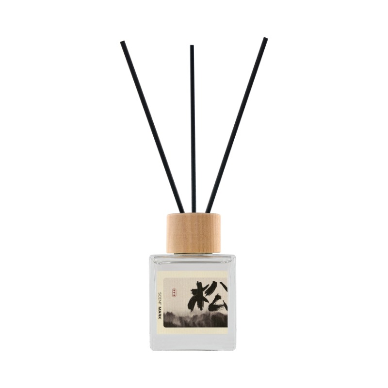Ink Wash Painting Theme Flameless Aromatherapy (Home Edition) - Rattan Diffuser for Bedroom, Lasting Fragrance Gift Box, 100ml Item Picture
