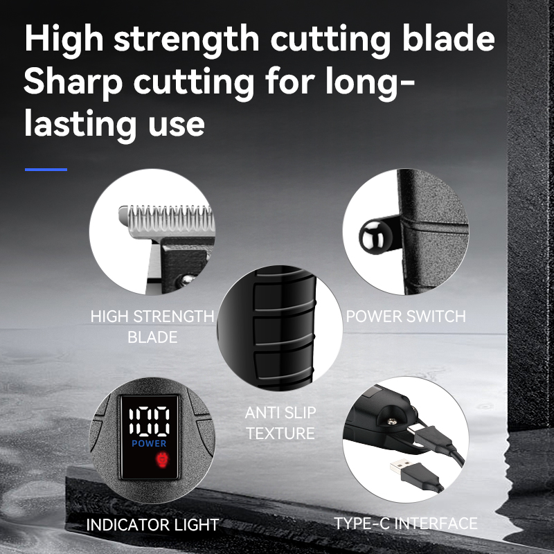 Kemei's new hair clipper, KM-2293 - a fast-charging model available in black, gold and multiple colors, specifically designed for hair salons Specification image