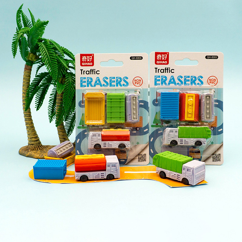 Transportation-shaped eraser details Picture