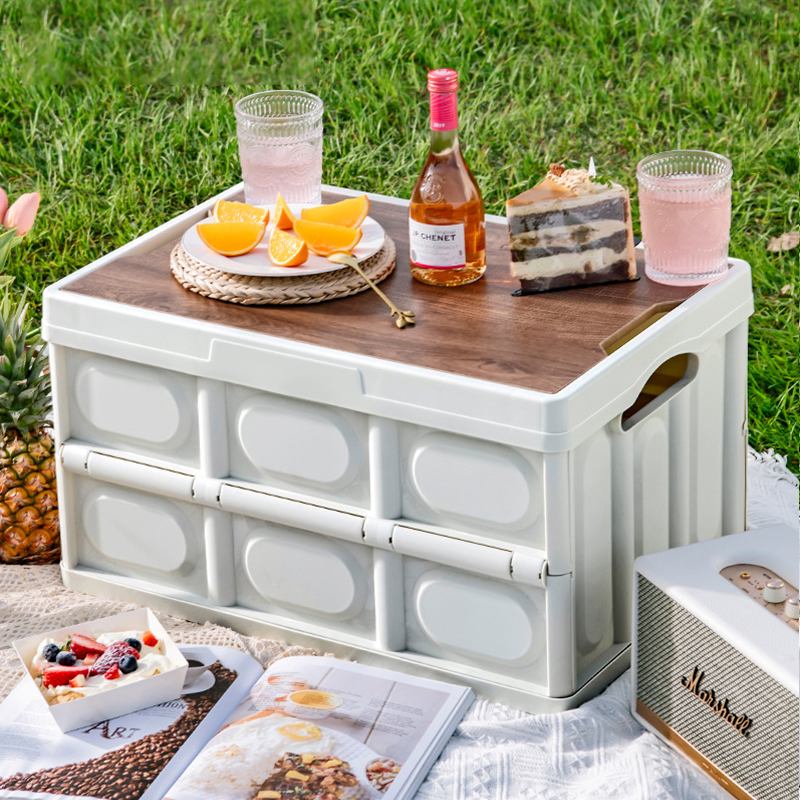 White Wooden Lid folding Box HW-201093 Specification image