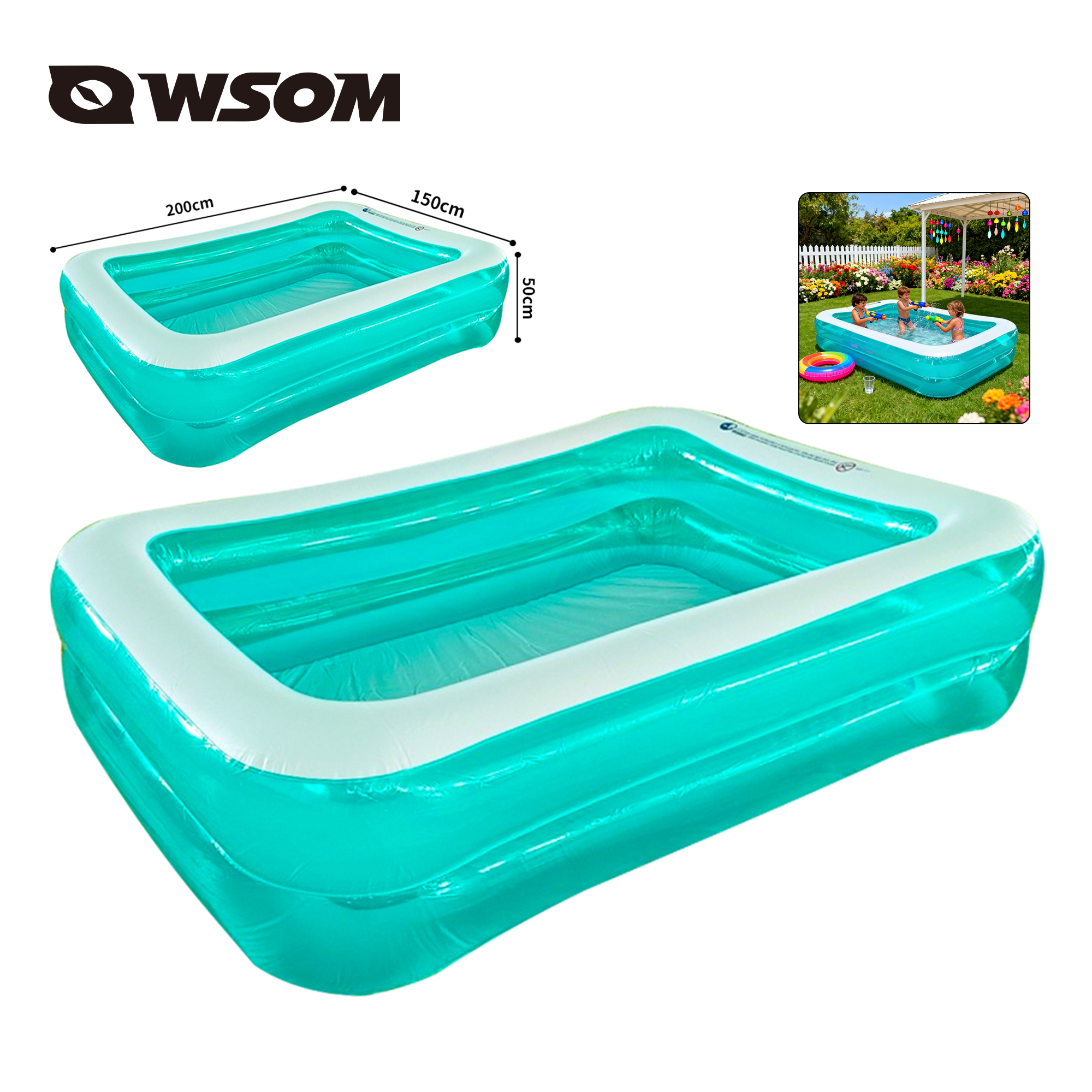 2-meter double-layer transparent water pool HW-311077