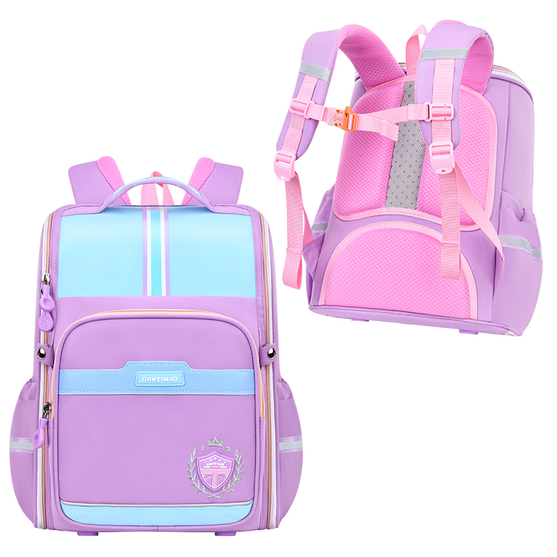 Large-tailed cat fashionable, casual, lightweight, lightweight, waterproof, large-capacity backpack for waist and spine support, primary school schoolbag details Picture