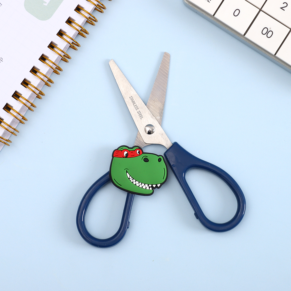 Cute stationery set - dinosaur stickers + small scissors details Picture