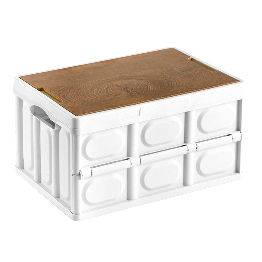 White Wooden Lid folding Box HW-201093 details Picture