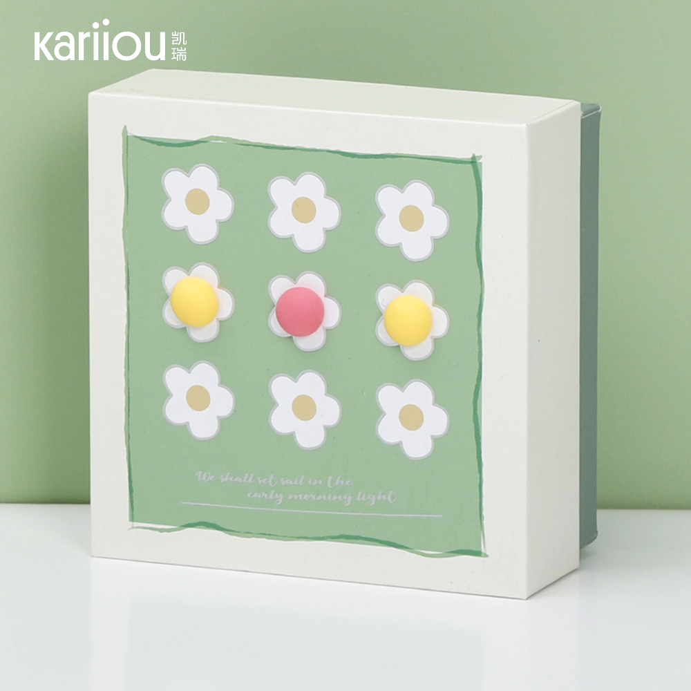 Customized small paper packaging box - Elegant flip-top base design for gift packaging