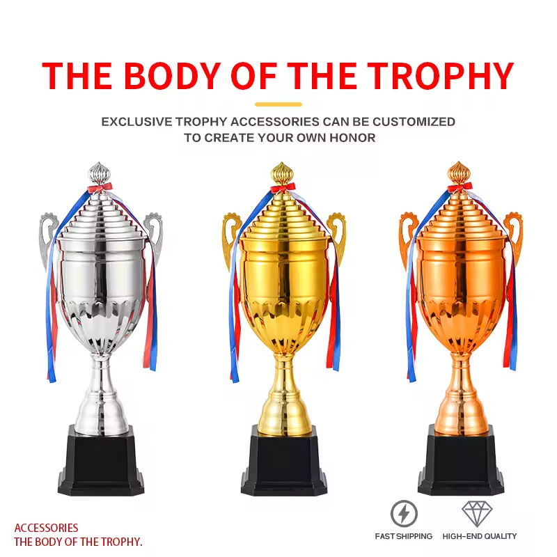 Chinese-made trophies and MEDALS - high-gloss electroplated metal craft products, high quality and low price, specially designed for awarding prizes in sports competitions