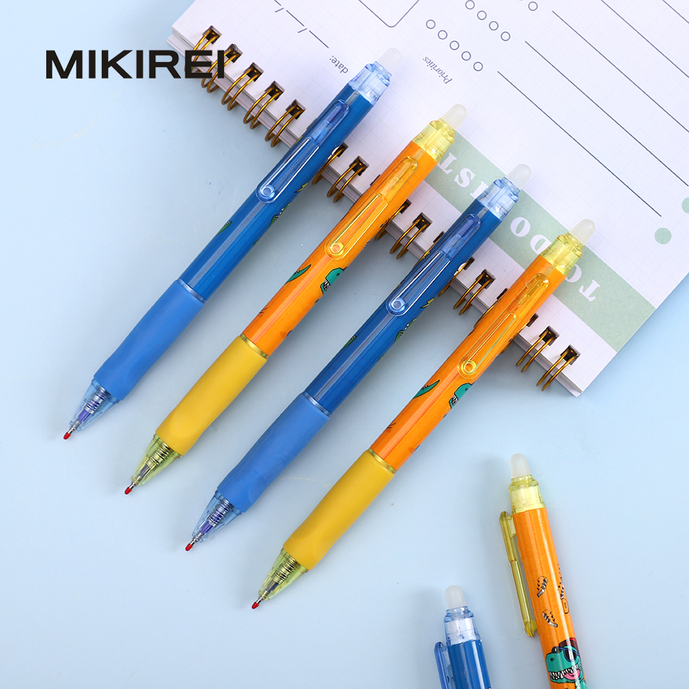 Dinosaur pattern erasable gel pen - Solid color version, suitable for third grade primary school, heat-sensitive erasable