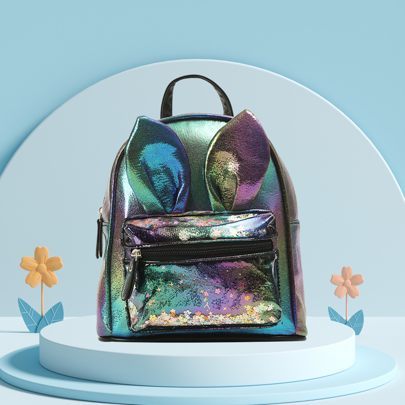 Big Tail Cat, cute rabbit ears, trendy children's backpack, new children's casual backpack, small schoolbag, children's bag details Picture